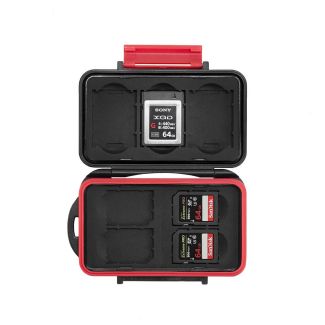 Universele cardsafe / transportbox MCC-9 - 4x SD + 3x XQD (of CFexpress type B) geheugenkaarten
