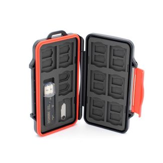 Universele cardsafe / transportbox MCC-8 - 10x SD + 18x Micro SD - inclusief USB 3.0 card reader