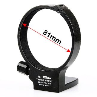 Statiefgondel zwart voor o.a. Nikon 80-200 f2.8 AFS / 81mm doorsnede lenzen