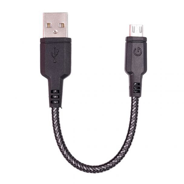 EnerGea Nylotech laad en synchronisatie snoer voor Micro USB 16cm