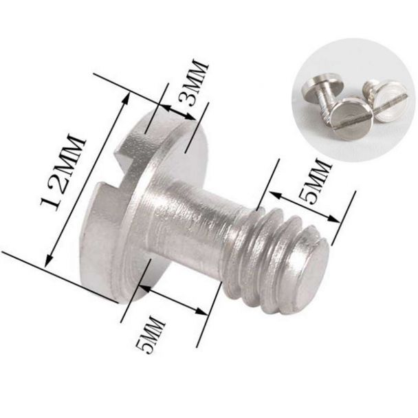 1/4" schroef voor snelkoppelingsplaat - type B
