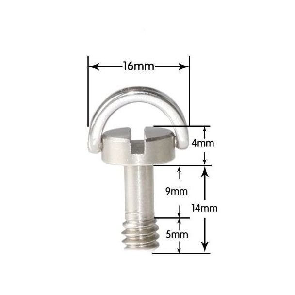 1/4" schroef voor snelkoppelingsplaat - type E