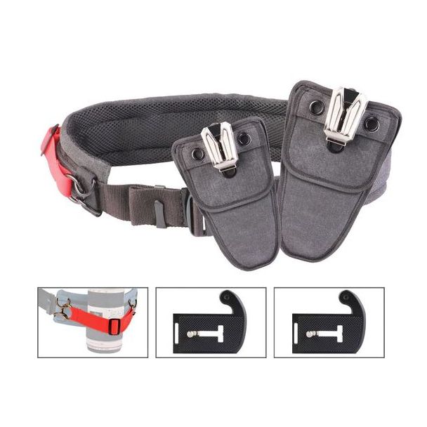 Lynca camera holster heupriem (Dubbel) - Spider-Style draagsysteem