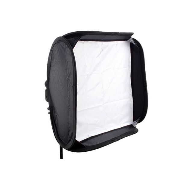 Easy foldable softbox 40x40cm voor reporagefliser