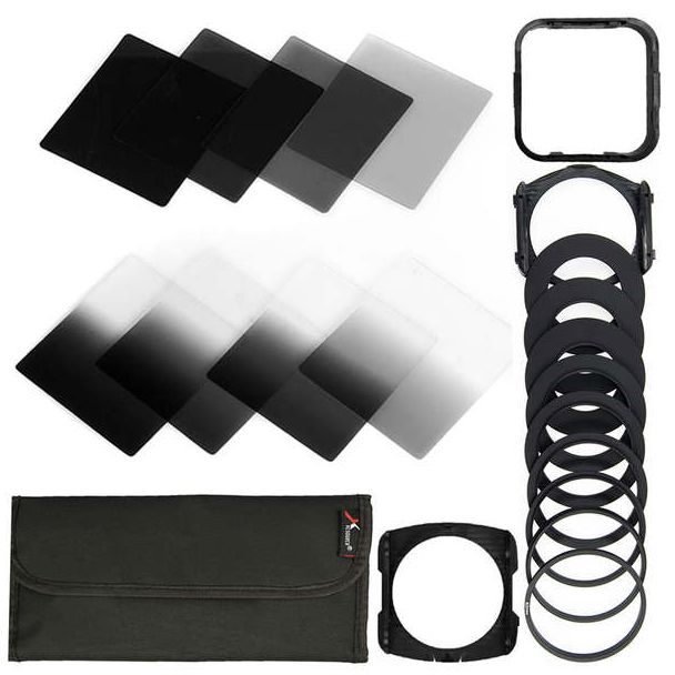 ND filter set XXL 8 filters en 8 ringen