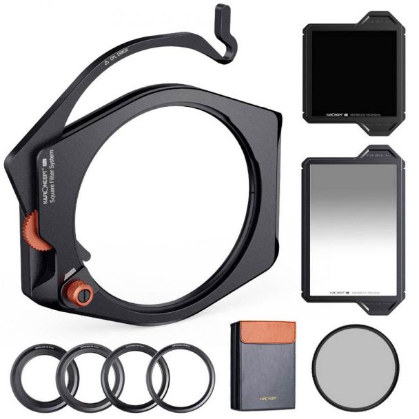 K&F Filterhouder set X-pro inclusief polarisatie filter, ringen, ND1000 en GND filter