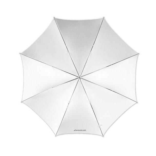 Westcott 43 Inch 109 cm optical white satin - opvouwbare paraplu