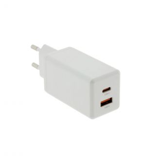 PATONA Premium PD65W QC3.0 voedings adapter 1xUSB-C en 1xUSB-A 
