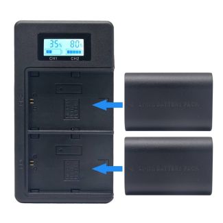 MCOPlus duo lader voor Fuji NP-W126 accu's