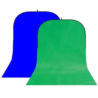 Flexibele achtergrond chromakey green / blue + Sleep (1.5 x 4m)