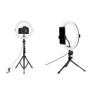 Kingjoy AFI LED ring light R11 statief kit - Vlog set incl. tafelstatief KT-26