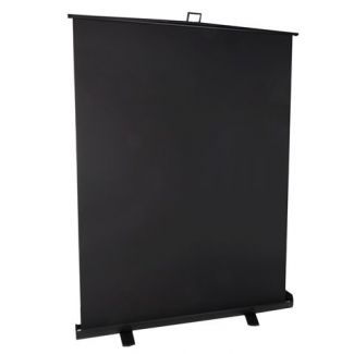Roll-up achtergrond scherm 150 x 200cm - zwart