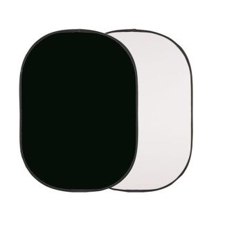 Flexibele achtergrond 1.5 x 1.95m (zwart/wit) – opvouwbaar & compact